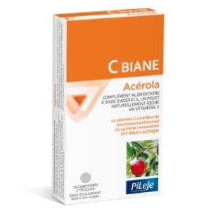 Vitamine C-Biane Acerola - Goût fruits rouges - 60 comprimés à croquer