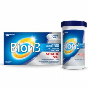 Bion-3 - Senior - Vitalité 50+ - Ginseng et Lutéine - 90 comprimés