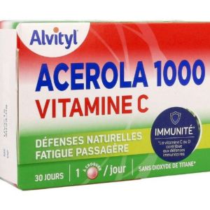 Acerola 1000 - Vitamine C - 30 comprimés à croquer