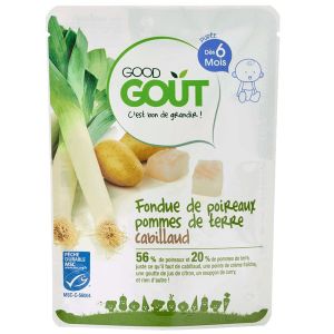 Good Goût Purée Fondue de Poireau Pomme de Terre Cabillaud 190g