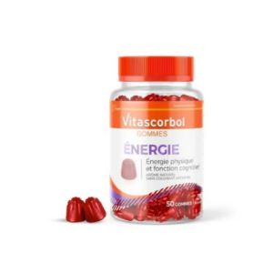 Vitascorbol - Énergie - Énergie physique et fonction cognitive - Fruits rouges 🍓 50 gommes