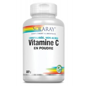 Vitamine C en poudre - Cristalisée, non acide - 227 g