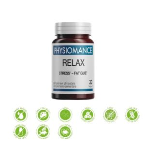 Physiomance • RELAX • Stress - Fatigue • 30 comprimés
