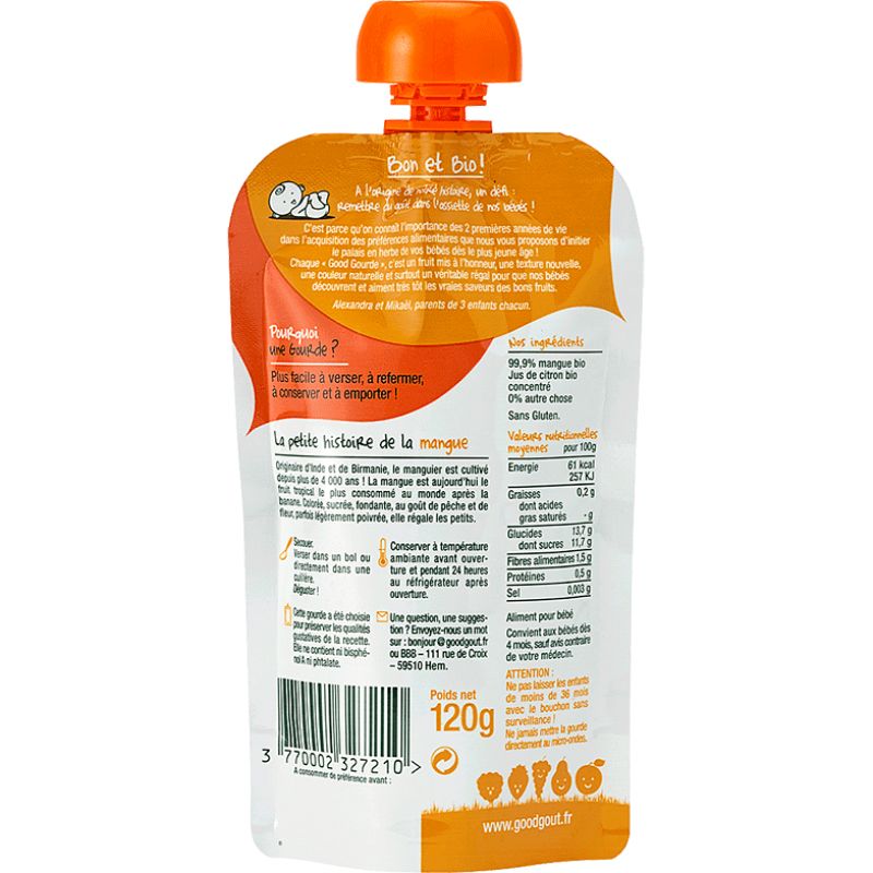 Good Goût Gourde Mangue 120g