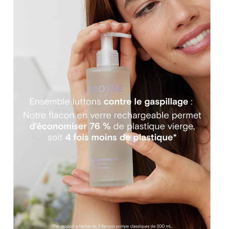 Flacon de shampoing en verre 200 ml