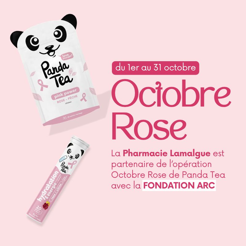 Panda Tea Pink Power | Infusion Rose & Pêche | Opération Octobre Rose 🎀