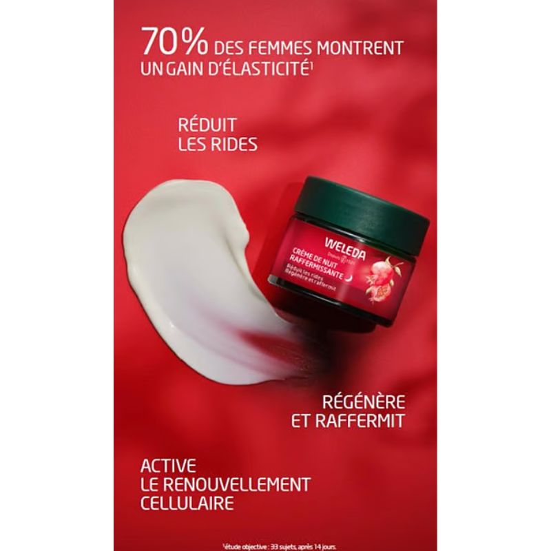 Crème de Nuit raffermissante 40 ml | Grenade et Peptides de Maca