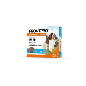 Frontpro 68 mg comprimé antipuces et antitiques | Chien de 10 à 25 kg