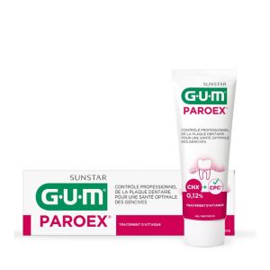 GUM PAROEX 0,12 % Gel Dentifrice |  Soin d’attaque anti-plaque pour gencives fragilisées | 75 ml