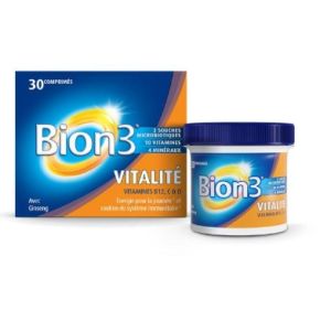 Bion-3 - Vitalité - Vitamines B12, C et D - 30 comprimés