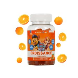 Granions Kid • CROISSANCE - Vitamine D3 • Pat'Patrouille • 60 gummies sans sucre 🍊