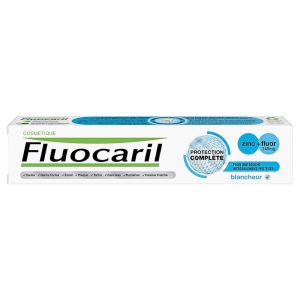 Fluocaril Protection Complète Blancheur | Zinc, fluor et éclat naturel | 75 ml