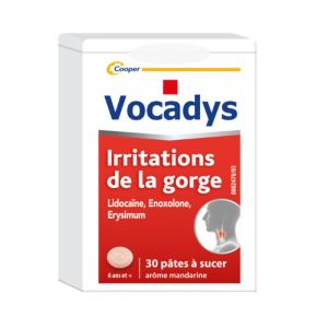 Cooper Vocadys Irritations de la Gorge | 30 pâtes à sucer
