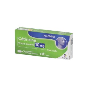 Cétirizine 10 mg | Allergie et urticaire | 7 comprimés