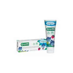 GUM JUNIOR 6+ Dentifrice Fluoré Fraise 50 ml | Protection anticaries dès 6 ans