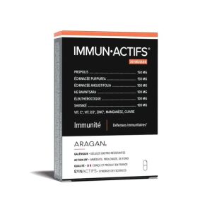 IMMUN•ACTIFS® | Échinacée, zinc, vitamines C et D3 | 30 gélules