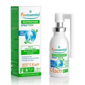 Puressentiel Spray Gorge Respiratoire | Gorge irritée et cordes vocales | 15 ml