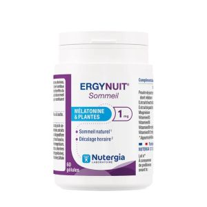 ERGYNUIT® Sommeil Nutergia | Mélatonine, plantes et magnésium | 60 gélules