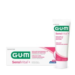 GUM SensiVital+ Dentifrice | Protection complète des dents sensibles | 75 ml