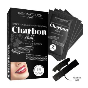 Innovatouch Bandes de Blanchiment Dentaire | 28 bandes au charbon actif