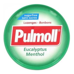 Pulmoll Eucalyptus-Menthol | maux de gorge | Pastilles sans sucre 45 g