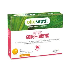 OLIOSEPTIL Pastilles Gorge-Larynx | maux de gorge & voix | 24 pastilles