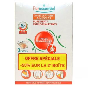 Puressentiel Patchs chauffants Pure Heat® | articulations et muscles | 2 boîtes, -50 % sur la 2e