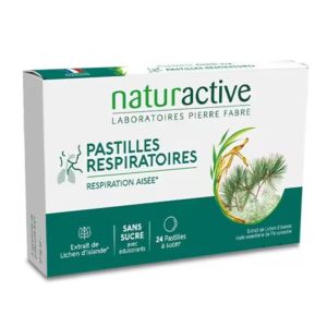 Naturactive Pastilles Respiratoires | Lichen d’Islande et Pin sylvestre | Rhume & rhinite | 24 pastilles