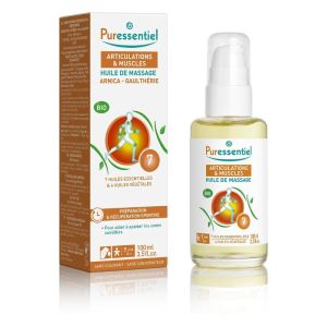 Puressentiel Huile de Massage BIO Effort Musculaire | Préparation et récupération | 100 ml