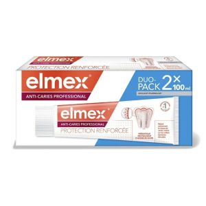 Elmex Anti-Caries Protection Renforcée | Dentifrice fluoré anti-caries | Duo 2 x 100 ml
