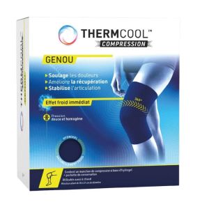 ThermCool Compression Genou | Manchon Chaud/Froid Réutilisable | Douleur genou