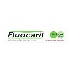 Fluocaril Bi-Fluoré 250 mg Menthe | Dentifrice médicamenteux anti-caries | 75 ml