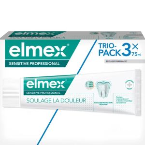 Elmex Sensitive Professional Trio Pack 3 x 75 ml | Dentifrice dents sensibles
