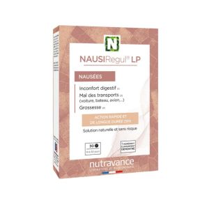 NAUSIRegul® LP Nutravance | Nausées, digestion et mal des transports | 30 comprimés