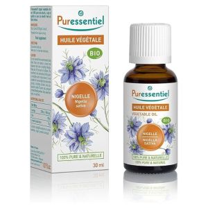 Puressentiel Huile Végétale BIO Nigelle | Peaux à imperfections et peau réactive | 50 ml