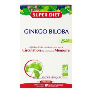 Ginkgo Biloba Bio - Circulation et Mémoire - 21 Ampoules Buvables