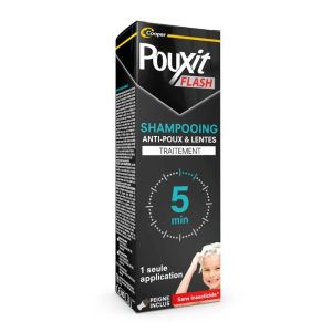 Pouxit Flash Shampooing Anti-Poux 2 en 1 | 100 ml | Action 5 minutes