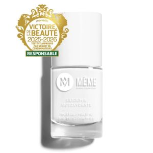 MÊME Cosmetics Vernis au Silicium Blanc | Blanc opaque pour ongles fragiles | 10 ml