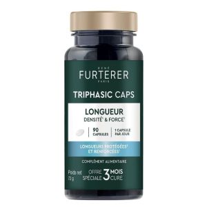 Triphasic Caps Longueur | Force, résistance et beauté des cheveux longs | René Furterer | 90 capsules
