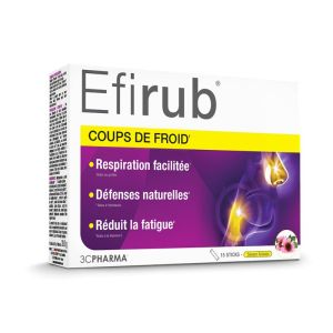Efirub Sticks : confort respiratoire et défenses naturelles | 15 sticks