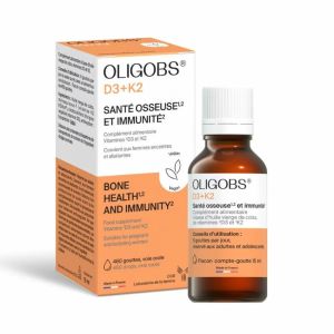 Oligobs D3+K2 | Santé Osseuse et Immunité | Gouttes 15 ml