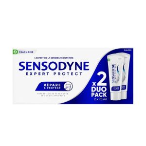 Sensodyne Répare & Protège | Dentifrice réparateur pour dents sensibles | Duo 2 x 75 ml