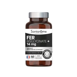 Santarome Fer Bisglycinate 14 mg + Cofacteurs | 60 Gélules