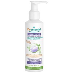 Puressentiel Huile Micellaire Nettoyante | Hygiène intime et sécheresse | 150 ml