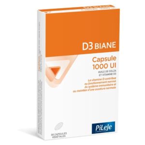 D3 Biane 1000 UI | Vitamine D3 | 30 Capsules