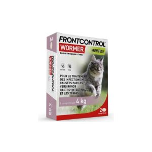 Frontcontrol Wormer Chat : Vermifuge vers ronds et ténias