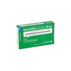 Bisacodyl 5 mg 30 comprimés Biogaran • Laxatif