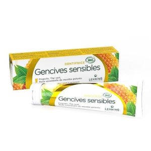 Lehning Dentifrice Bio Gencives Sensibles | Propolis, thé vert et menthe poivrée | 80 g