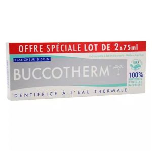 Buccotherm Blancheur & Soin | BIO à l’eau thermale | Offre spéciale 2 x 75 ml