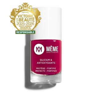 MÊME Cosmetics Vernis au Silicium Framboise | Rose foncé lumineux pour ongles fragiles | 10 ml